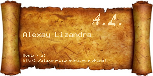 Alexay Lizandra névjegykártya